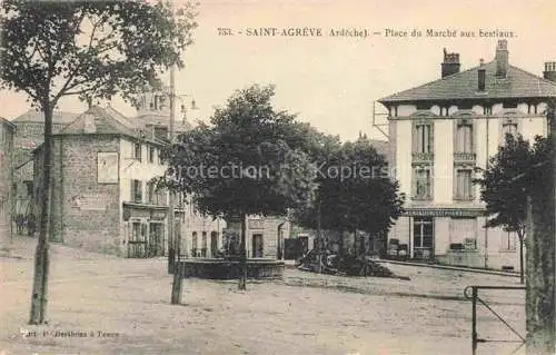 AK / Ansichtskarte Saint-Agreve Tournon 07 Ardeche Place du Marche aux bestiaux