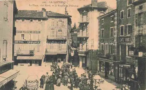 AK / Ansichtskarte La Louvesc Tournon 07 Ardeche La Place cote Nord et la Rue de la Fontaine