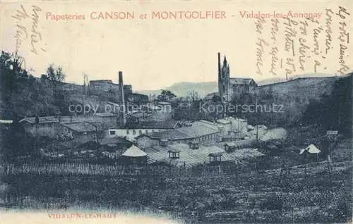 AK / Ansichtskarte Vidalon-les-Annonay Tournon 07 Ardeche Papeteries Canson et Montgolfier