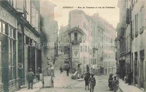 AK / Ansichtskarte Annonay Tournon 07 Ardeche Rue de Tournon et rue de Fontanes