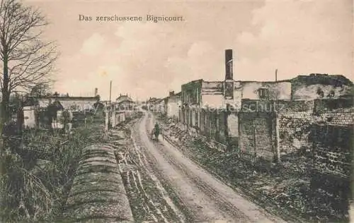 AK / Ansichtskarte Bignicourt RETHEL 08 Ardennes Zerstoertes Dorf in WK1