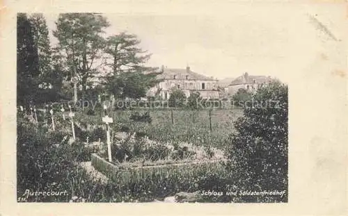 AK / Ansichtskarte Autrecourt-et-Pourron SEDAN 08 Ardennes Schloss und Soldatenfriedhof