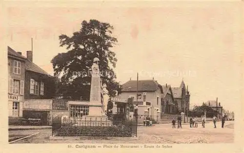 AK / Ansichtskarte Carignan SEDAN 08 Ardennes Place du Monument Route de Sedan
