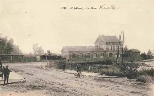 AK / Ansichtskarte Pouilly-sur-Serre LAON 02 Aisne La Gare