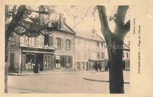 AK / Ansichtskarte Vic-sur-Aisne Soissons 02 Place des Tilleuls