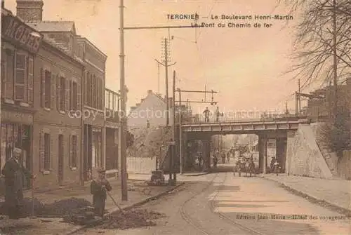 AK / Ansichtskarte Tergnier LAON 02 Aisne Le Boulevard Henri Martin Le Pont du Chemin de fer