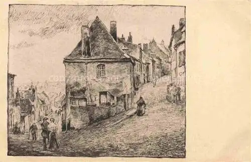 AK / Ansichtskarte Vervins 02 Aisne Muehlenstrasse Zeichnung Feldpostkarte