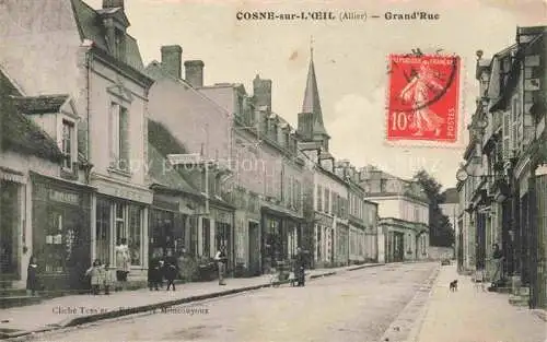 AK / Ansichtskarte Cosne sur-Oeil Cosne sur l Oeil Montlucon 03 Allier Grand Rue