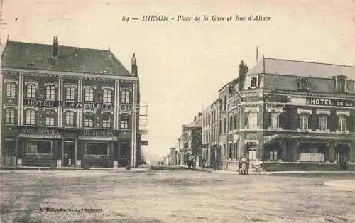 AK / Ansichtskarte Hirson Vervins 02 Aisne Place de la Gare et Rue d'Alsace