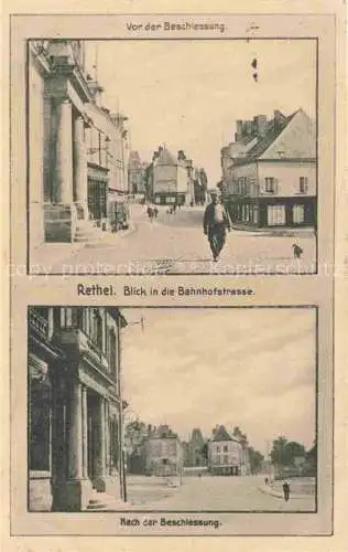 AK / Ansichtskarte RETHEL 08 Ardennes Vor der Beschiessung Blick in die Bahnhofstrasse