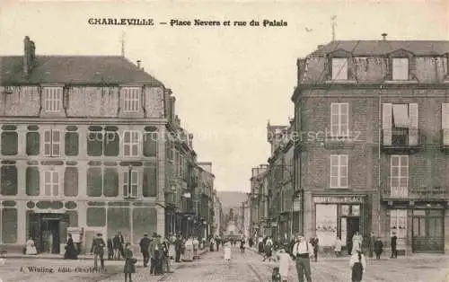 AK / Ansichtskarte CHARLEVILLE -MEZIERES 08 Ardennes Place Neves et rue du Palais