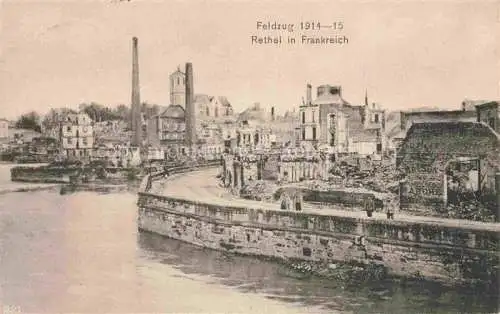 AK / Ansichtskarte RETHEL 08 Ardennes Zerstoertes Dorf in WK1