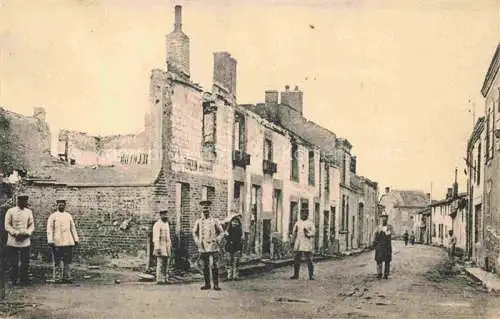 AK / Ansichtskarte Le Chatelet-sur-Retourne Rethel 08 Ardennes Zerstoerte Strasse in WK1