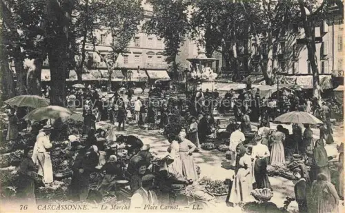 AK / Ansichtskarte CARCAssONNE 11 Aude Le Marche Place Carnot