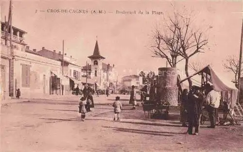 AK / Ansichtskarte Cros-de-Cagnes 06 Alpes-Maritimes Boulevard de la Plage