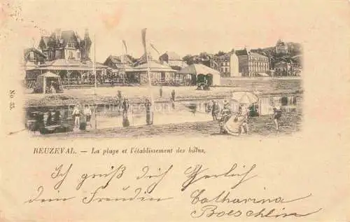 AK / Ansichtskarte Beuzeval HOULGATE Lisieux 14 Calvados La plage et l'etablissement des bains