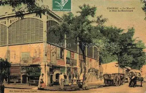 AK / Ansichtskarte COGNAC 16 Charente Le Marche et Rue du Boulevard