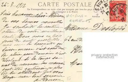 AK / Ansichtskarte Vic-sur-Cere AURILLAC 15 Cantal Entree de Vic sur Cere Vue du Rocher de Maisonne