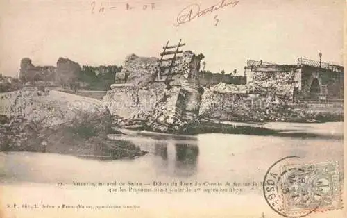 AK / Ansichtskarte SEDAN 08 Ardennes Débris du pont du chemin de fer sur la Meuse que les Prussiens firent sauter September 1870