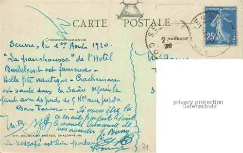 AK / Ansichtskarte Seurre Beaune 21 Cote-d Or Pont et Portail de Pouilly vue aérienne