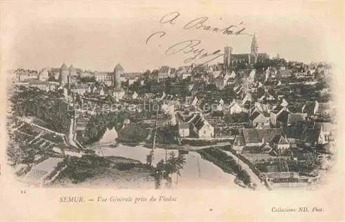 AK / Ansichtskarte SEMUR-EN-AUXOIS Montbard 21 Cote-d Or Vue générale prise du viaduc