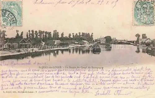 AK / Ansichtskarte Saint-Jean-de-Losne BEAUNE 21 Cote-d Or Le bassin du Canal de Bourgogne