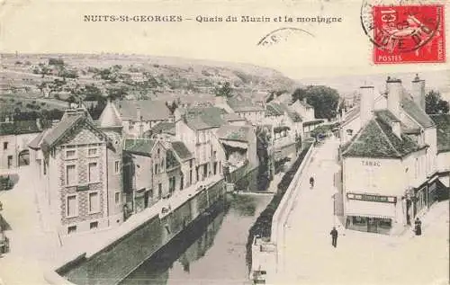 AK / Ansichtskarte Nuits-St-Georges Beaune 21 Cote-d Or Quais du Muzin et la montagne