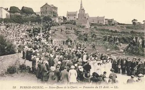 AK / Ansichtskarte Perros-Guirec Lannion 22 Cotes-d Armor Notre-Dame de la Clarté Procession du 15 Août