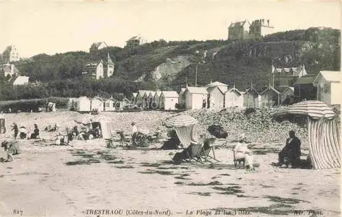 AK / Ansichtskarte Trestraou Perros-Guirec Lannion 22 Cotes-d Armor La plage et les villas