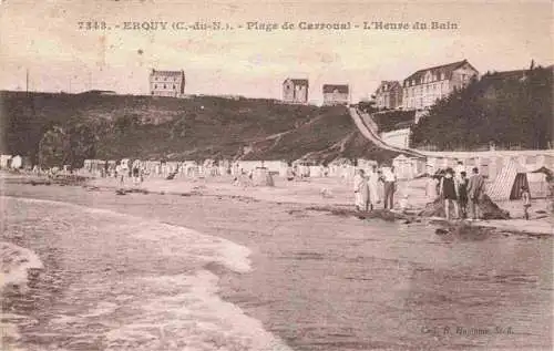 AK / Ansichtskarte Erquy Saint-Brieuc 22 Cotes-d Armor Plage de Carroual à l'heure du bain
