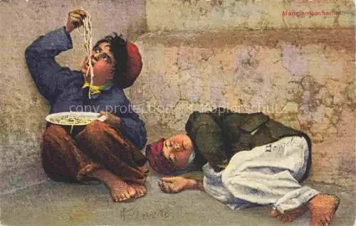 AK / Ansichtskarte Maccheroni NAPOLI Pasta Lebensmittel Kinder Spagetti