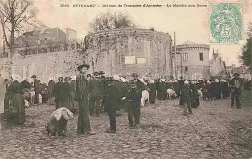 AK / Ansichtskarte Guincamp RENNES 35 Ille-et-Vilaine Château de Francoise d'Amboise Marché aux Porcs