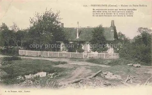 AK / Ansichtskarte Fresselines Gueret 23 Creuse Maison du Poète Rollina