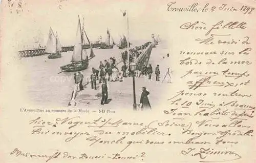 AK / Ansichtskarte TROUVILLE -SUR-MER 14 Calvados Avant-Port au moment de la marée