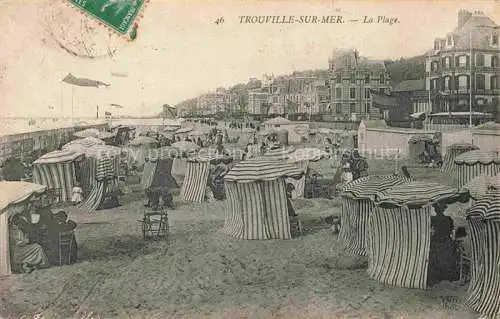 AK / Ansichtskarte TROUVILLE -SUR-MER 14 Calvados La plage