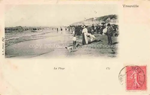 AK / Ansichtskarte TROUVILLE -SUR-MER 14 Calvados La plage