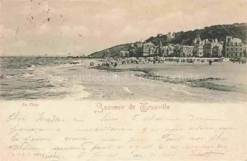AK / Ansichtskarte TROUVILLE -SUR-MER 14 Calvados La plage