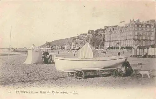 AK / Ansichtskarte TROUVILLE -SUR-MER 14 Calvados Hôtel des Roches Noires et la plage