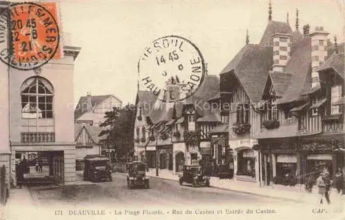 AK / Ansichtskarte DEAUVILLE-SUR-MER Lisieux 14 Calvados Rue du Casino et entrée du casino Plage Fleurie