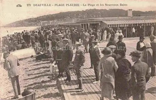 AK / Ansichtskarte DEAUVILLE-SUR-MER Lisieux 14 Calvados La plage et les nouveaux bains Plage Fleurie