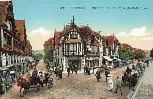 AK / Ansichtskarte DEAUVILLE-SUR-MER Lisieux 14 Calvados Rues de l'Ecluse et du Casino