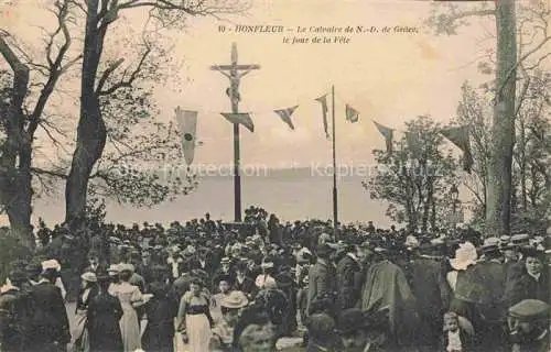 AK / Ansichtskarte HONFLEUR Lisieux 14 Calvados Calvaire de Notre-Dame de Grâce le jour de la fête