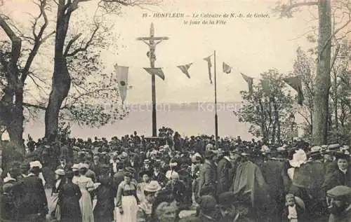 AK / Ansichtskarte HONFLEUR Lisieux 14 Calvados Calvaire de Notre-Dame de Grâce le jour de la fête