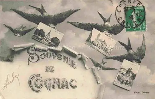 AK / Ansichtskarte COGNAC 16 Charente Souvenir de la ville vues d'ensembles Briefschwalben