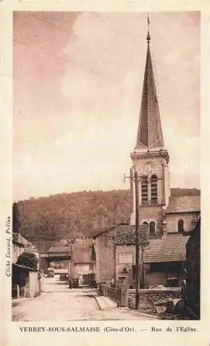 AK / Ansichtskarte Verrey-sous-Salmaise Montbard 21 Cote-d Or Rue de l'Eglise