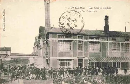 AK / Ansichtskarte Montzeron Toutry Montbard 21 Cote-d Or Les Usines Bouhey Sortie des Ouvriers