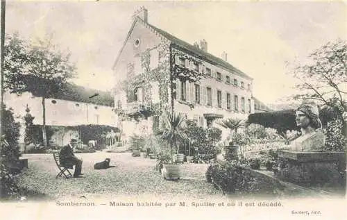 AK / Ansichtskarte Sombernon DIJON 21 Cote-d Or Maison habitee par M Spuller et ou il est decede