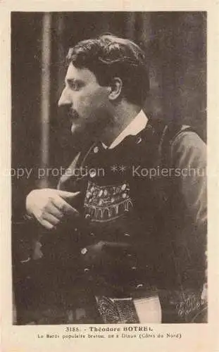 AK / Ansichtskarte DINAN 22 Cotes-d Armor Théodore Botrel Le Barde populaire breton