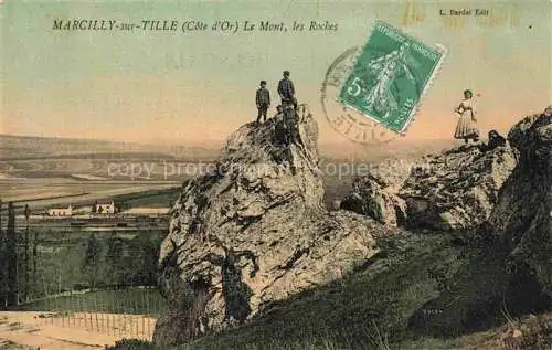 AK / Ansichtskarte Marcilly-sur-Tille Dijon 21 Cote-d Or Vue générale Le Mont et les rochers