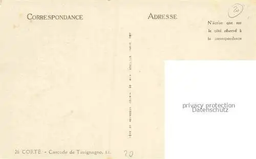 AK / Ansichtskarte Corte 2B Corse Cascade de Tavignagno